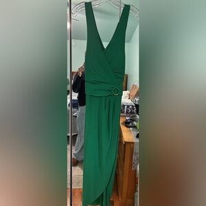 Guess One Shoulder Green Dress